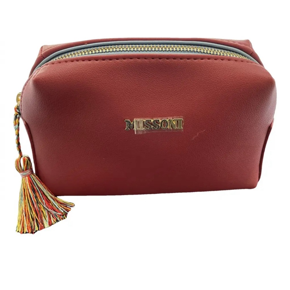 NWT- Missoni Red Makeup Toiletries Bag Pouch
